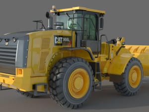 Caterpillar 966L Wheel Loader Model 3D