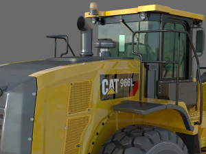 Caterpillar 966L Wheel Loader 3D Model