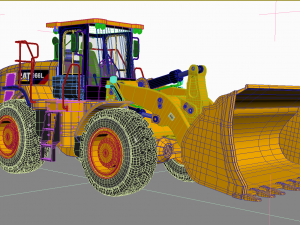 Caterpillar 966L Wheel Loader Model 3D