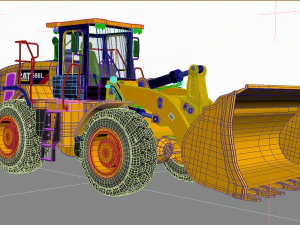 Caterpillar 966L Wheel Loader 3D Model