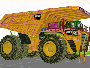 Caminh&atilde;o de minera&ccedil;&atilde;o Caterpillar Cat 798D Modelo 3D