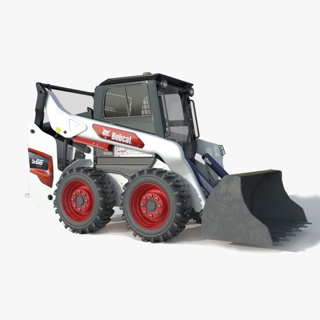 Bobcat S66 Skid Steer Loader 3D Model .c4d .max .obj .3ds .fbx .lwo .lw .lws