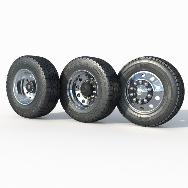 Truck wheel 03 3D Модель .c4d .max .obj .3ds .fbx .stl .blend