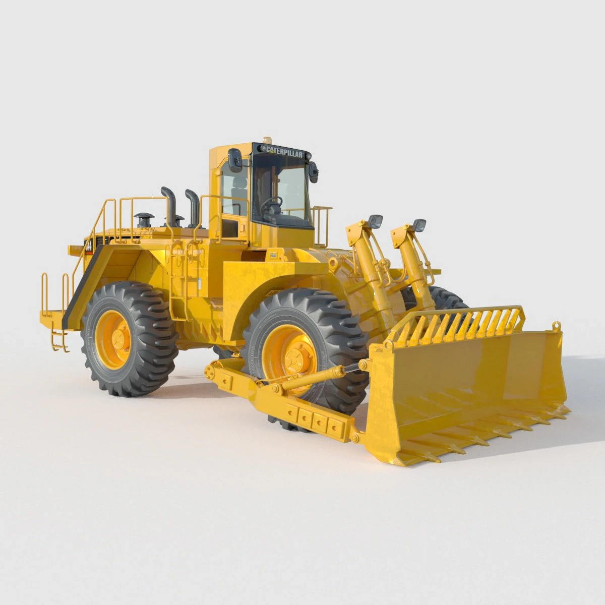 Caterpillar Cat 844 Wheel Dozer 3D Model .c4d .max .obj .3ds .fbx .stl .blend 