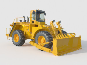 Caterpillar Cat 844 Wheel Dozer 3D Model