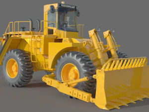 Caterpillar Cat 844 Wheel Dozer 3D Model