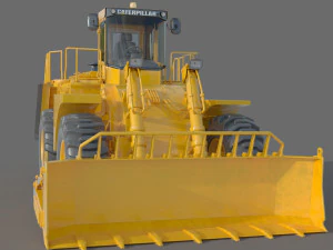 Caterpillar Cat 844 Wheel Dozer 3D Model
