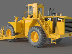 Caterpillar Cat 844 Wheel Dozer 3D Model