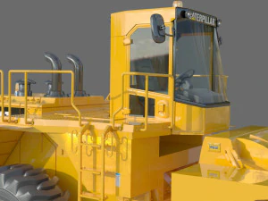 Caterpillar Cat 844 Wheel Dozer 3D Model