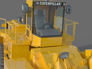 Caterpillar Cat 844 Wheel Dozer 3D Model