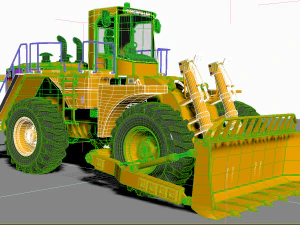 Caterpillar Cat 844 Wheel Dozer 3D Model