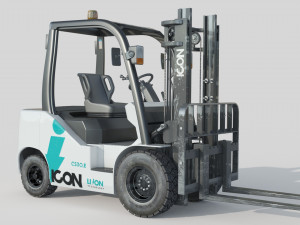 Icon LI-ION CS30E Forklift 3D मॉडल