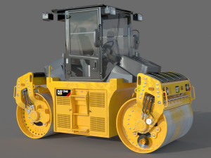 Caterpillar Cat CD8 Roller 3Dモデル
