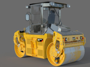 Caterpillar Cat CD8 Roller 3Dモデル