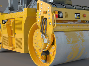 Caterpillar Cat CD8 Roller 3Dモデル