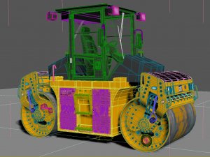 Caterpillar Cat CD8 Roller 3Dモデル