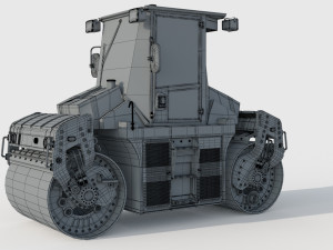 Caterpillar Cat CD8 Roller 3Dモデル