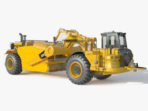 Raschietto per trattore gommato Caterpillar Cat 637K Modello 3D