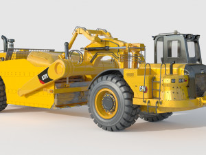 Caterpillar Cat 637K Wheel Tractor Scraper 3D Модель