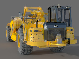 Caterpillar Cat 637K Wheel Tractor Scraper 3D Модель