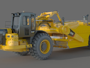 Caterpillar Cat 637K Wheel Tractor Scraper 3D Модель