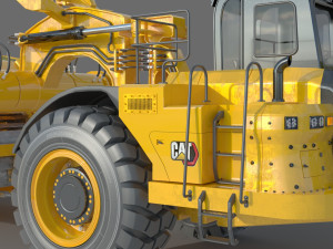 Caterpillar Cat 637K Wheel Tractor Scraper 3D Модель