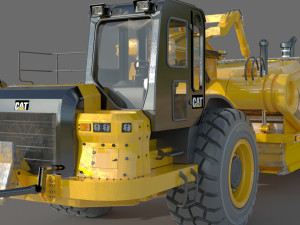 Caterpillar Cat 637K Wheel Tractor Scraper 3D Модель