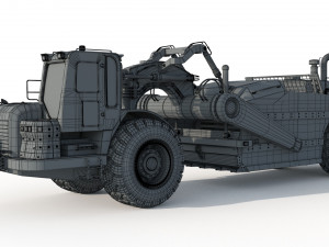 Caterpillar Cat 637K Wheel Tractor Scraper 3D Модель