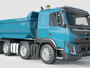 Volvo FMX 500 8x4 Billencs Dump Truck Modello 3D