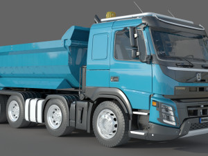 Volvo FMX 500 8x4 Billencs Dump Truck Modello 3D