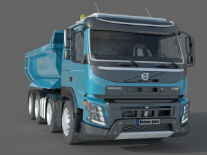 Volvo FMX 500 8x4 Billencs Dump Truck Modello 3D