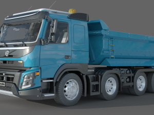 Volvo FMX 500 8x4 Billencs Dump Truck Modello 3D