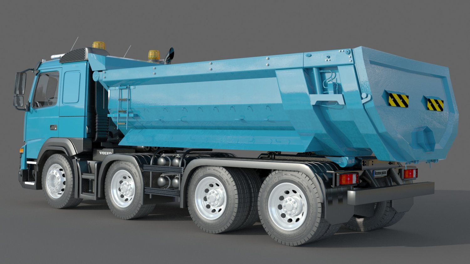 Volvo FMX truck Concrete Mixer - customized 3D Model in Truck 3DExport