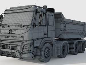 Volvo FMX 500 8x4 Billencs Dump Truck Modello 3D