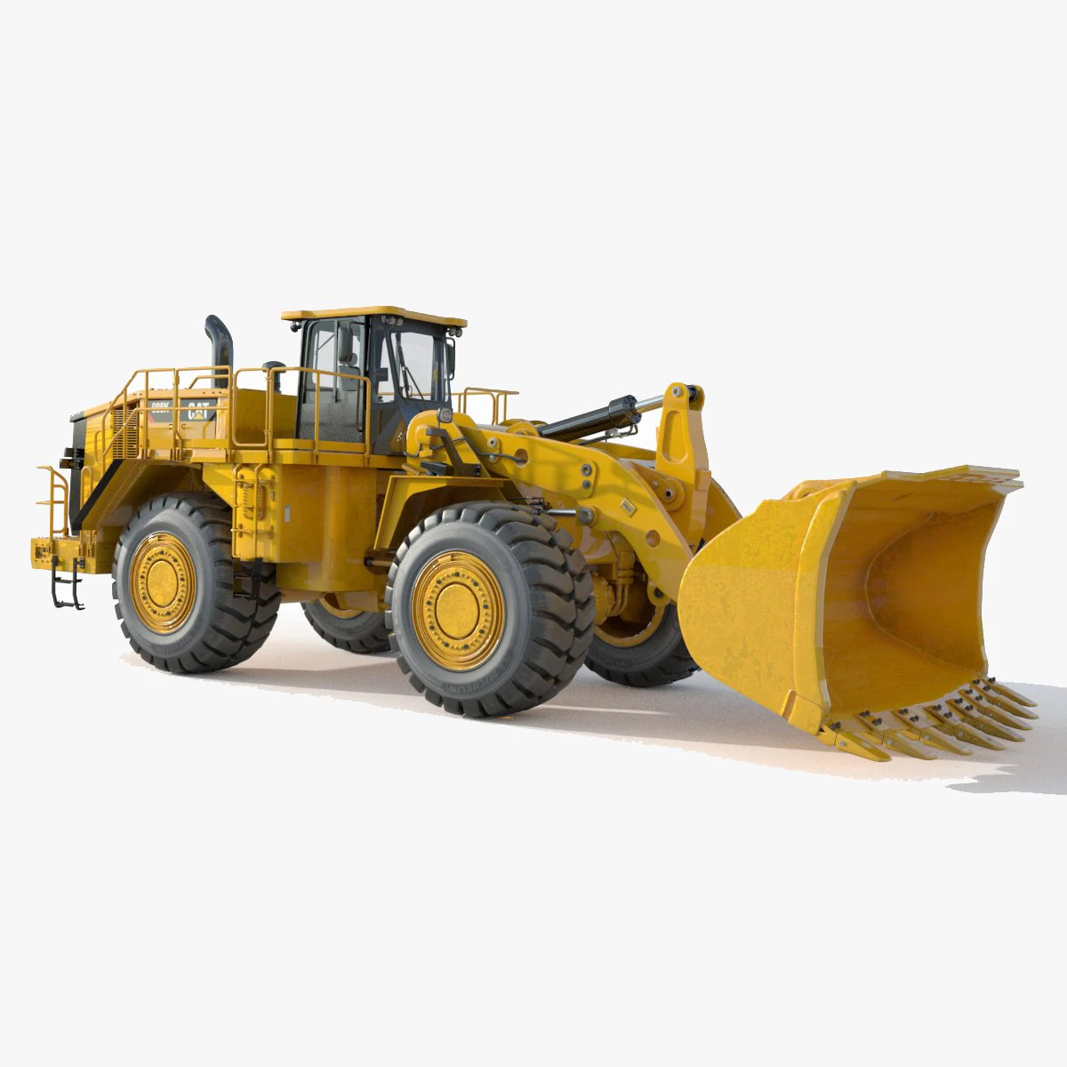 Caterpillar Cat 988K Wheel Loader 3D Model .c4d .max .obj .3ds .fbx .stl .blend
