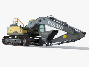 Volvo EC220EL Excavator 3D Model