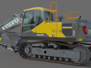 Volvo EC220EL Excavator 3D Model