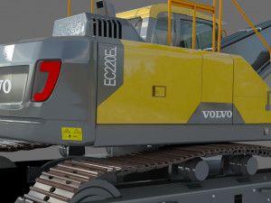 Volvo EC220EL Excavator 3D Model