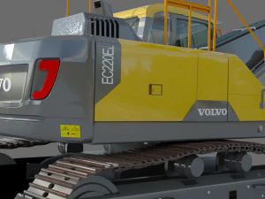 Volvo EC220EL Excavator 3D Model