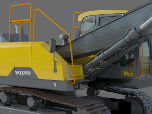 Volvo EC220EL Excavator 3D Model