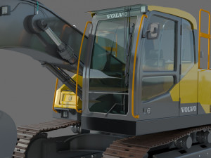 Volvo EC220EL Excavator 3D Model
