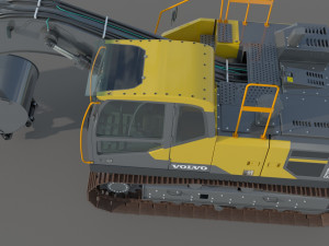 Volvo EC220EL Excavator 3D Model