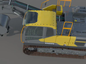 Volvo EC220EL Excavator 3D Model