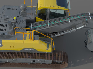 Volvo EC220EL Excavator 3D Model