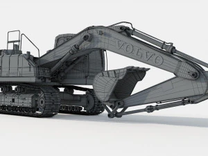 Volvo EC220EL Excavator 3D Model
