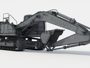 Volvo EC220EL Excavator 3D Model