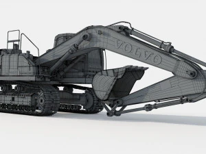 Volvo EC220EL Excavator 3D Model