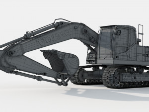 Volvo EC220EL Excavator 3D Model
