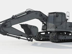 Volvo EC220EL Excavator 3D Model