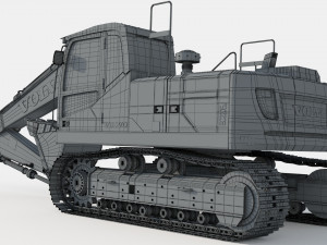 Volvo EC220EL Excavator 3D Model